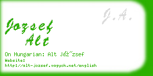 jozsef alt business card